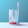 graphic colorful toothbrush. with Generative AI